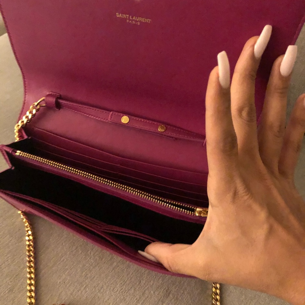 YSL hot pink clutch - Picture 3 of 4